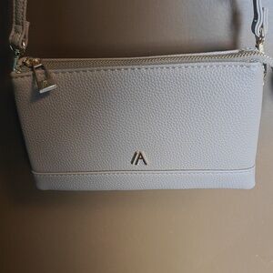 Izzy & Ali Beige Vegan Leather Crossbody Purse